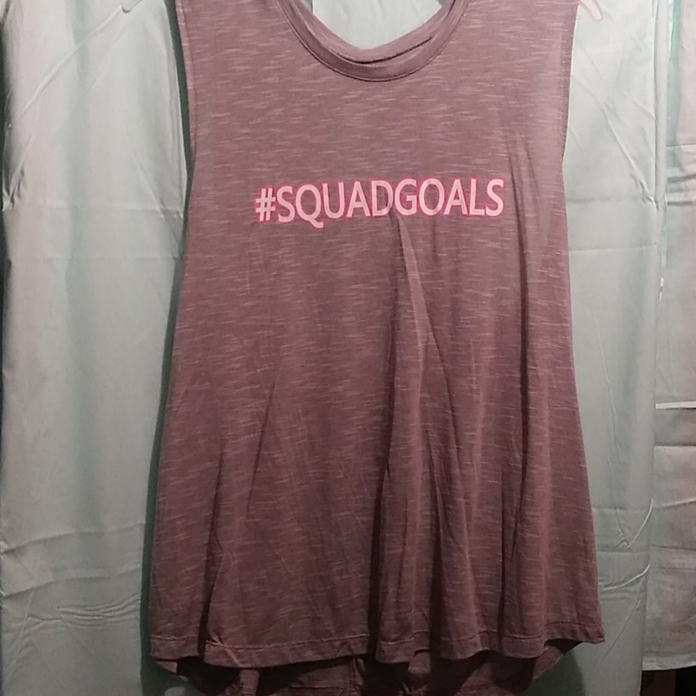 SquadGoals open back shirt